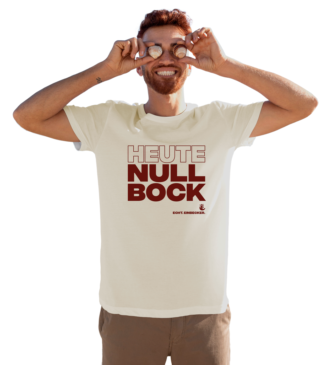 Mann mit Heute Null Bock T-Shirt